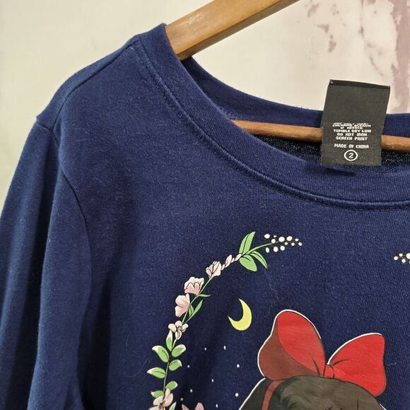 Kikis Delivery Service Sweatshirt Womens 2X Blue Pullover Studio Ghibli Gigi - Picture 2 of 11